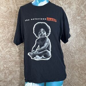 The Notorious B.I.G. Baby T-Shirt Black XL Brooklyn Mint Vintage Style Rap Tee